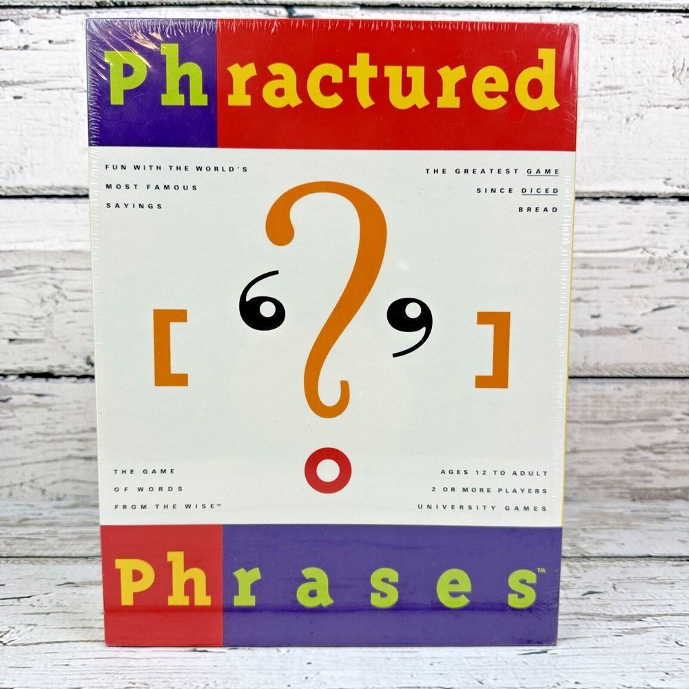 Phractured Phrases Game [1992] University Games Sealed‎ New Family Board Games